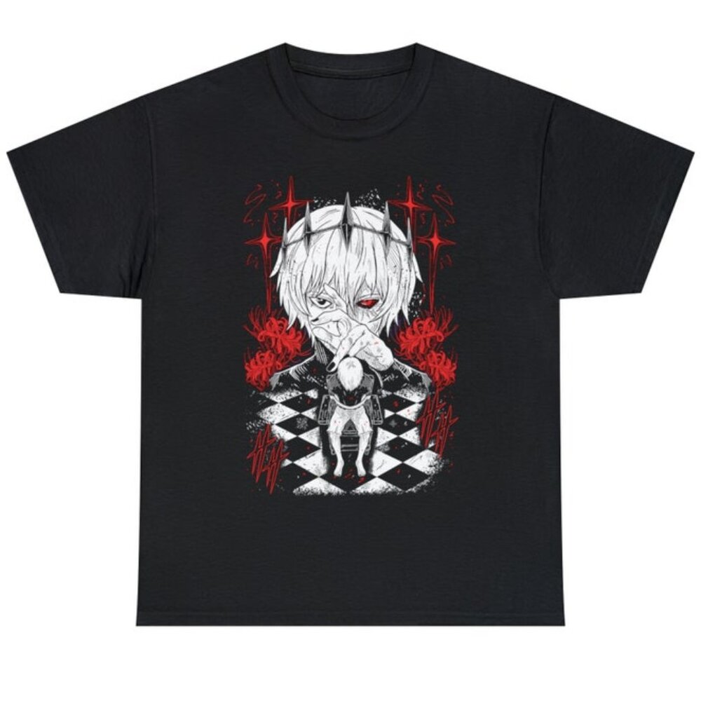 Tokyo Ghoul Horror Manga Creepy Girl T-Shirt, Dark Anime Gothic T-Shirt